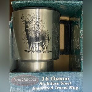 Avid Outdoor 16oz Stainless Steel Insulated Travel Mug Deer Scene 30.00